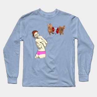 Girl Balloon Dog Long Sleeve T-Shirt